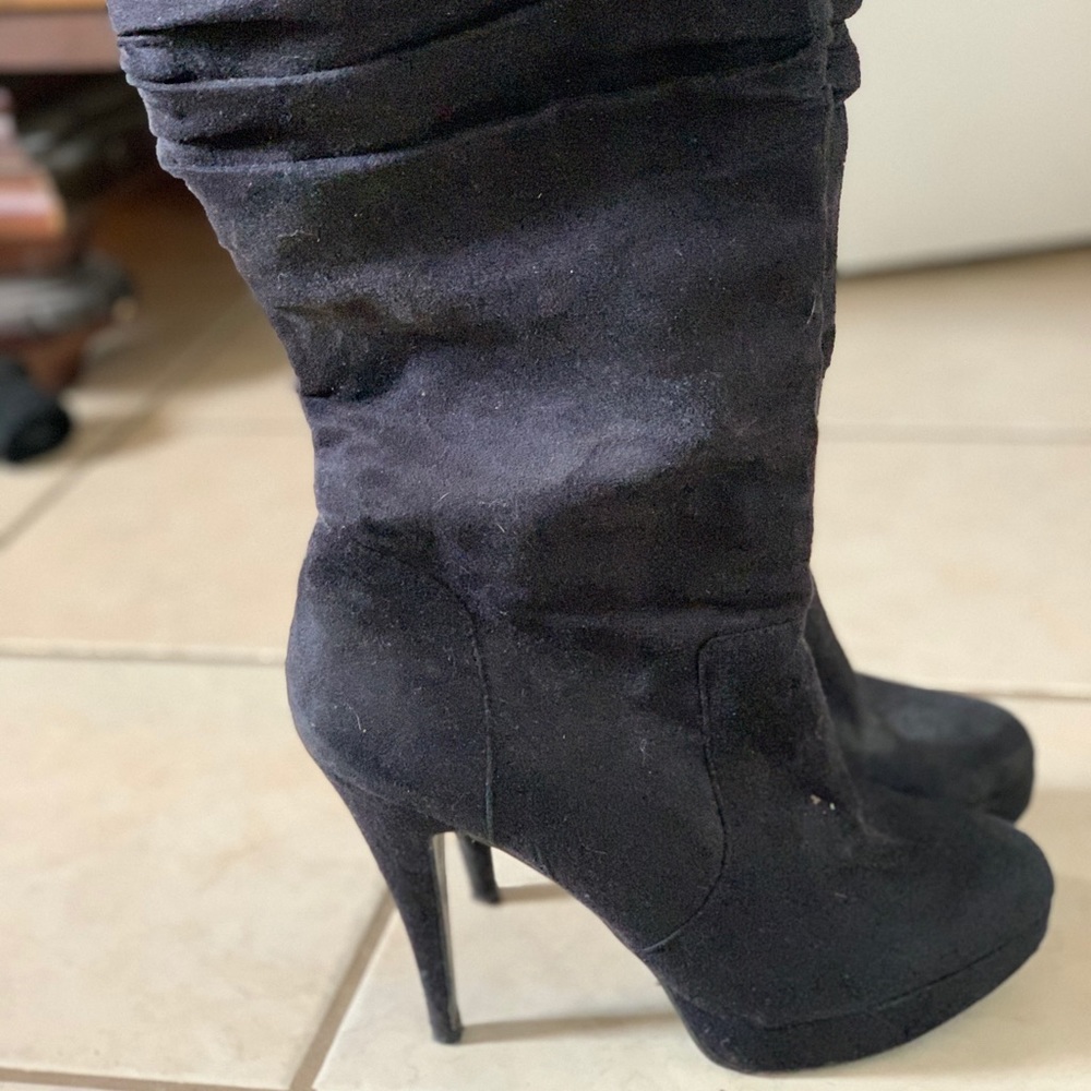Calve-High Faux Suede Boots